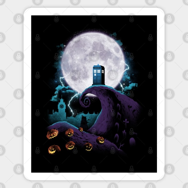 Tardis and Nightmares Magnet by Vincent Trinidad Art